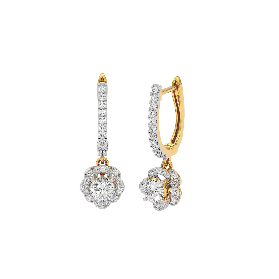 Luxe Sparkle Diamond Earrings 18 KT / Yellow Gold