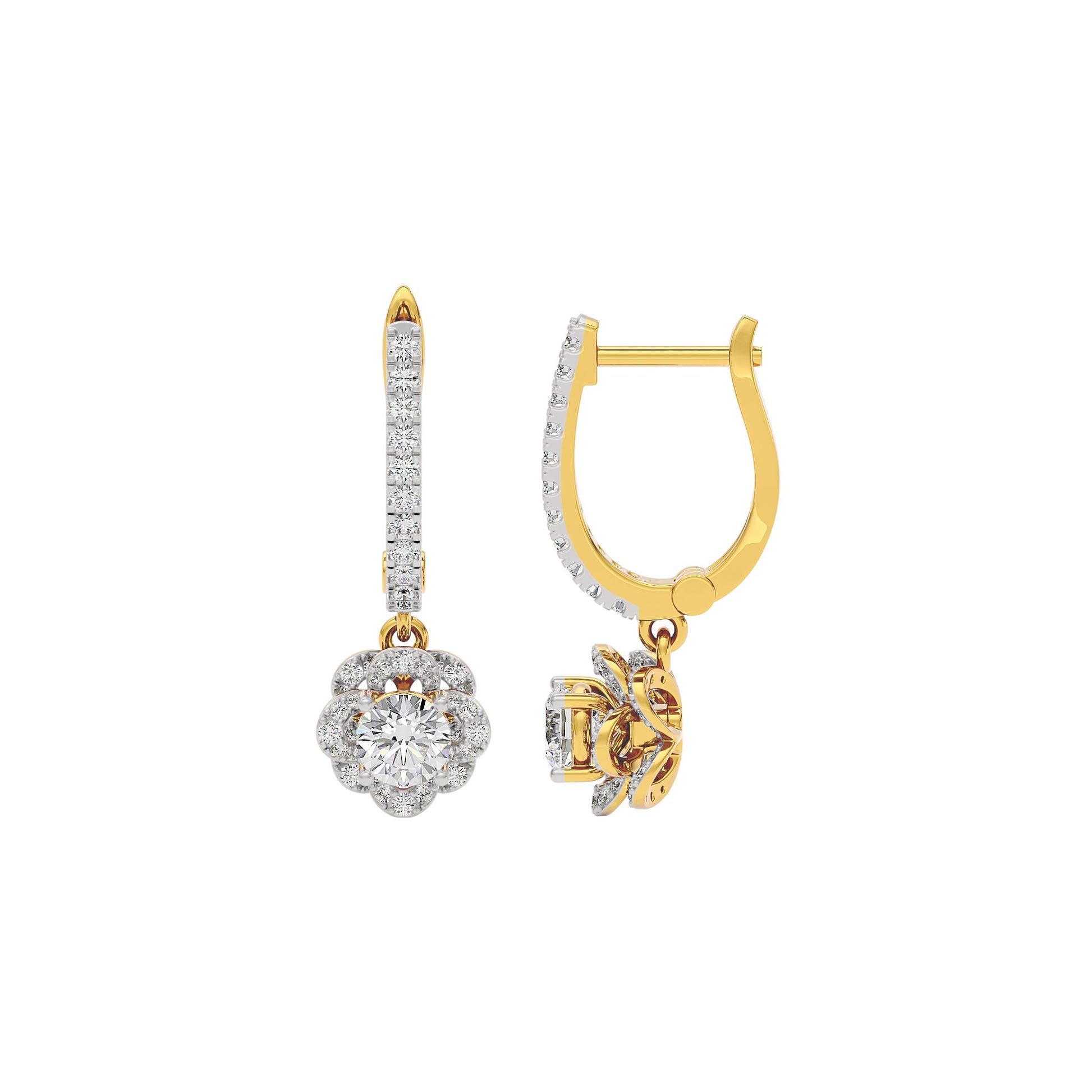Luxe Sparkle Diamond Earrings 18 KT / Yellow Gold