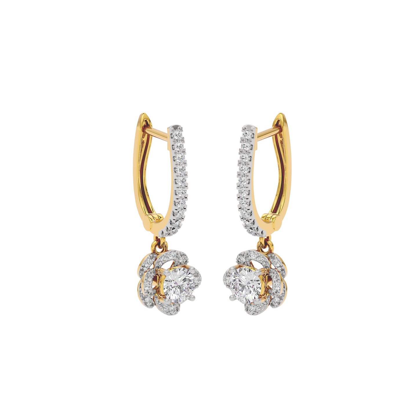 Luxe Sparkle Diamond Earrings 18 KT / Yellow Gold