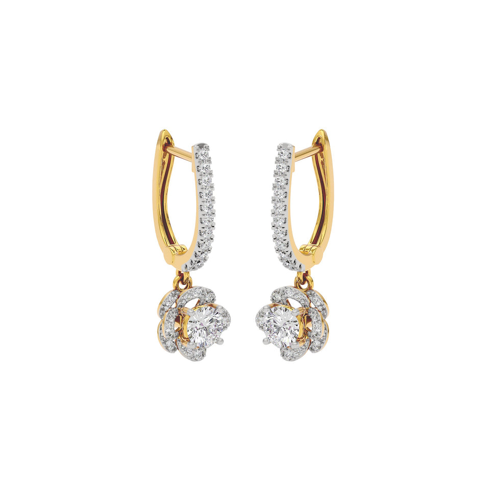 Luxe Sparkle Diamond Earrings 18 KT / Yellow Gold