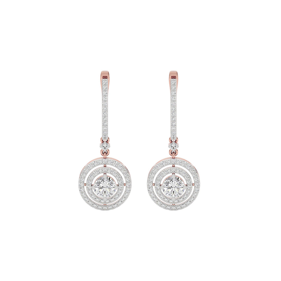 Luxe Chic Diamond Earrings 18 KT / Rose Gold
