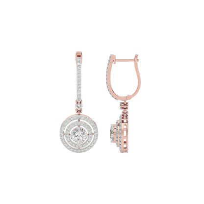 Luxe Chic Diamond Earrings 18 KT / Rose Gold