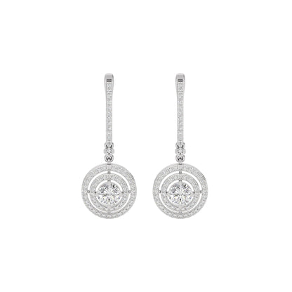 Luxe Chic Diamond Earrings 18 KT / White Gold