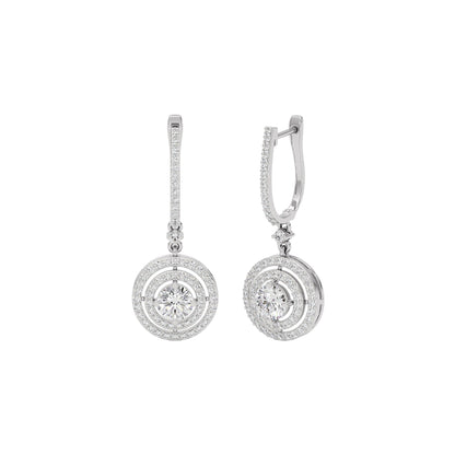 Luxe Chic Diamond Earrings 18 KT / White Gold