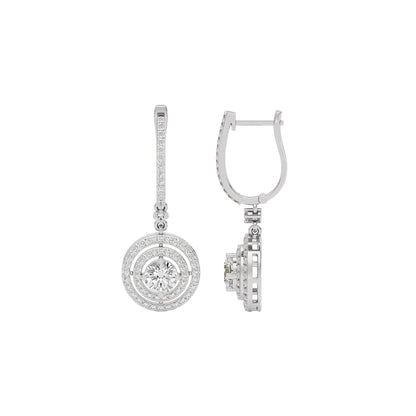 Luxe Chic Diamond Earrings 18 KT / White Gold