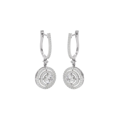Luxe Chic Diamond Earrings 18 KT / White Gold