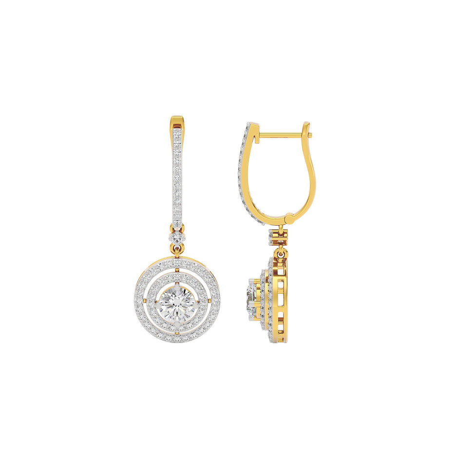 Luxe Chic Diamond Earrings 18 KT / Yellow Gold