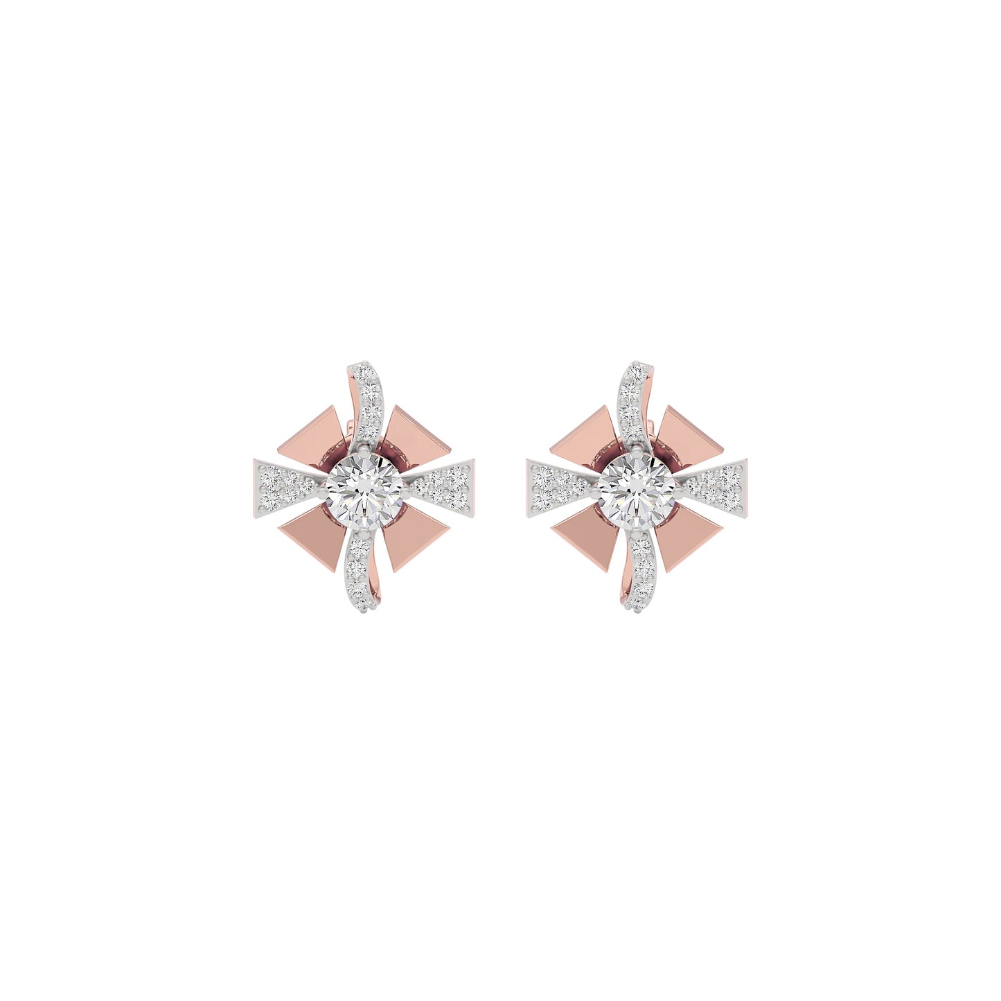 Serene Symphony Diamond Earrings 18 KT / Rose Gold
