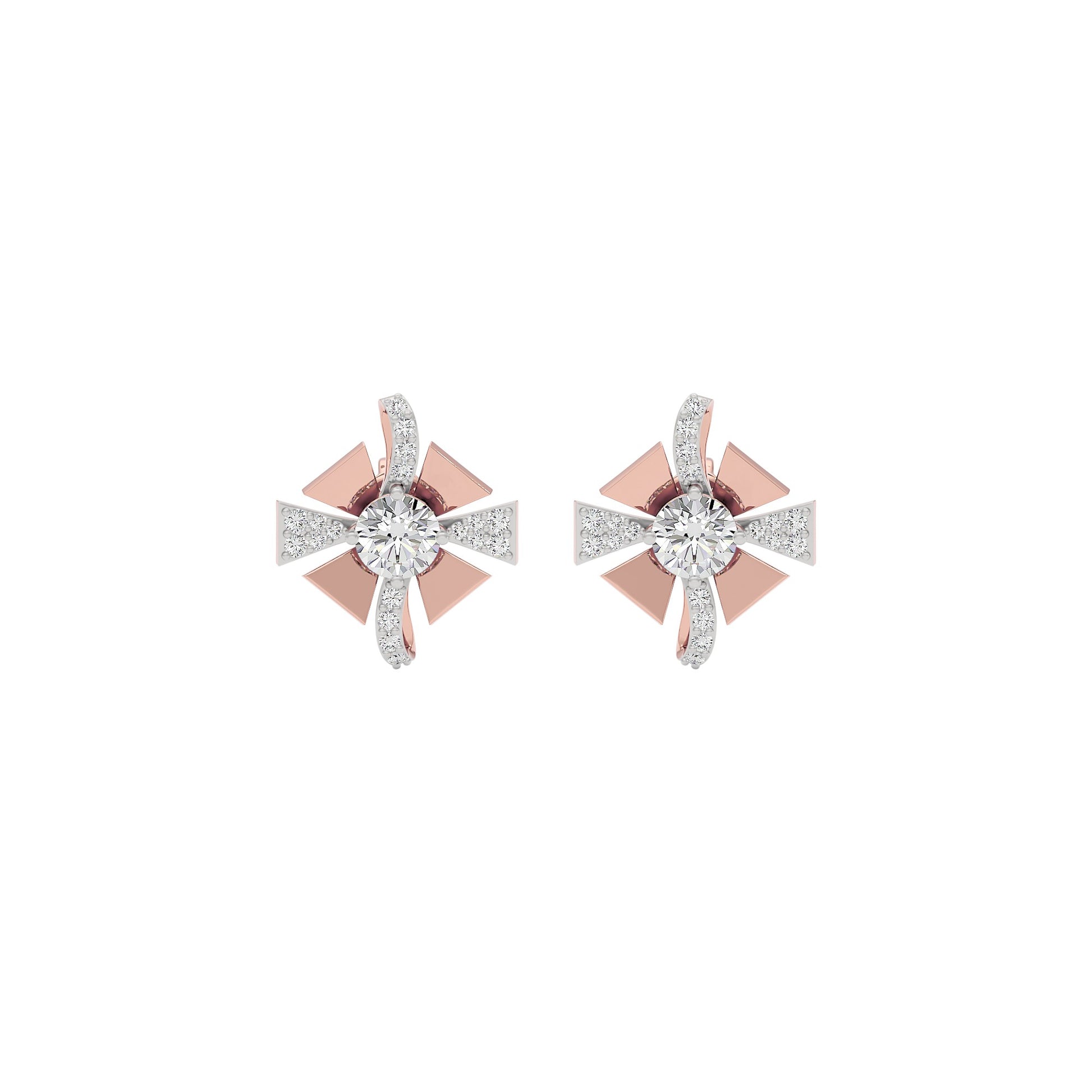 Serene Symphony Diamond Earrings 18 KT / Rose Gold