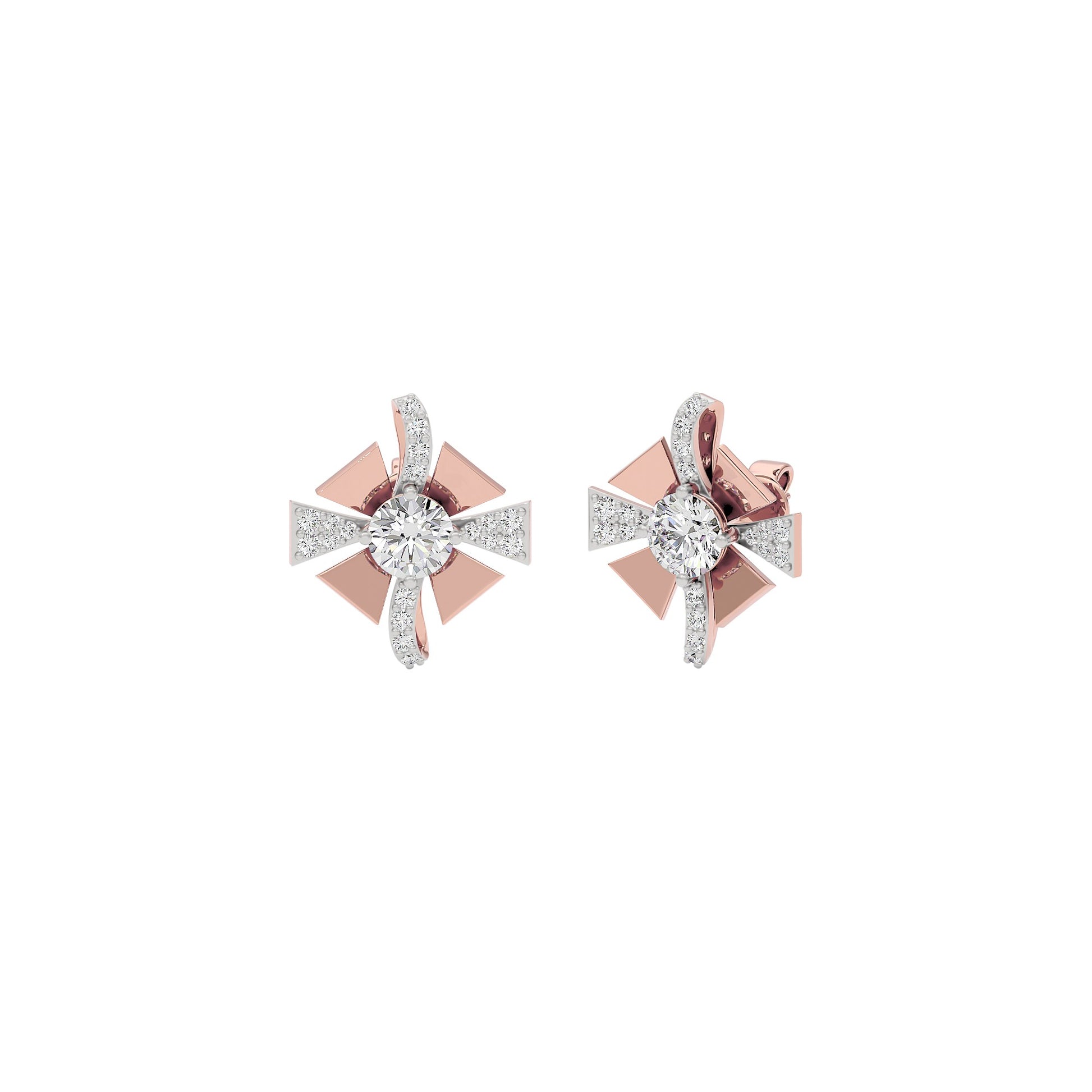 Serene Symphony Diamond Earrings 18 KT / Rose Gold