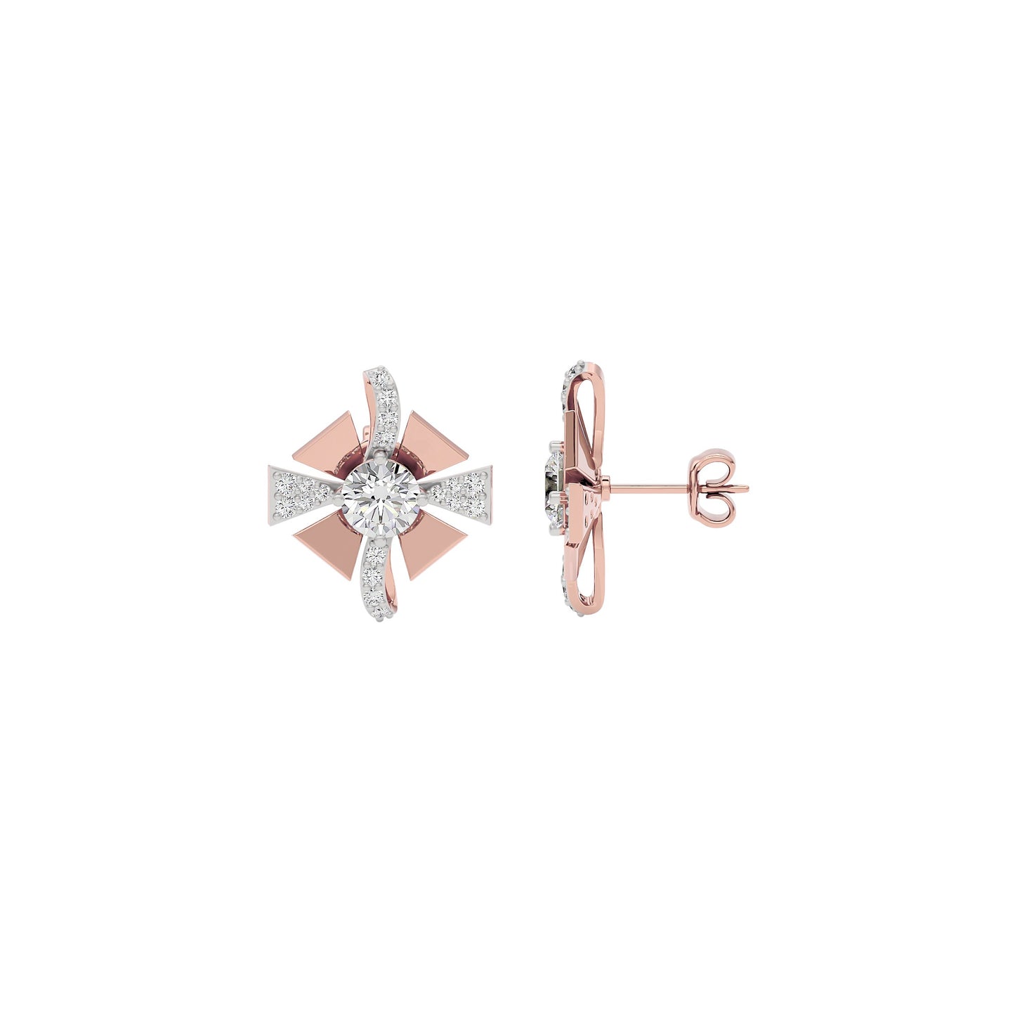 Serene Symphony Diamond Earrings 18 KT / Rose Gold