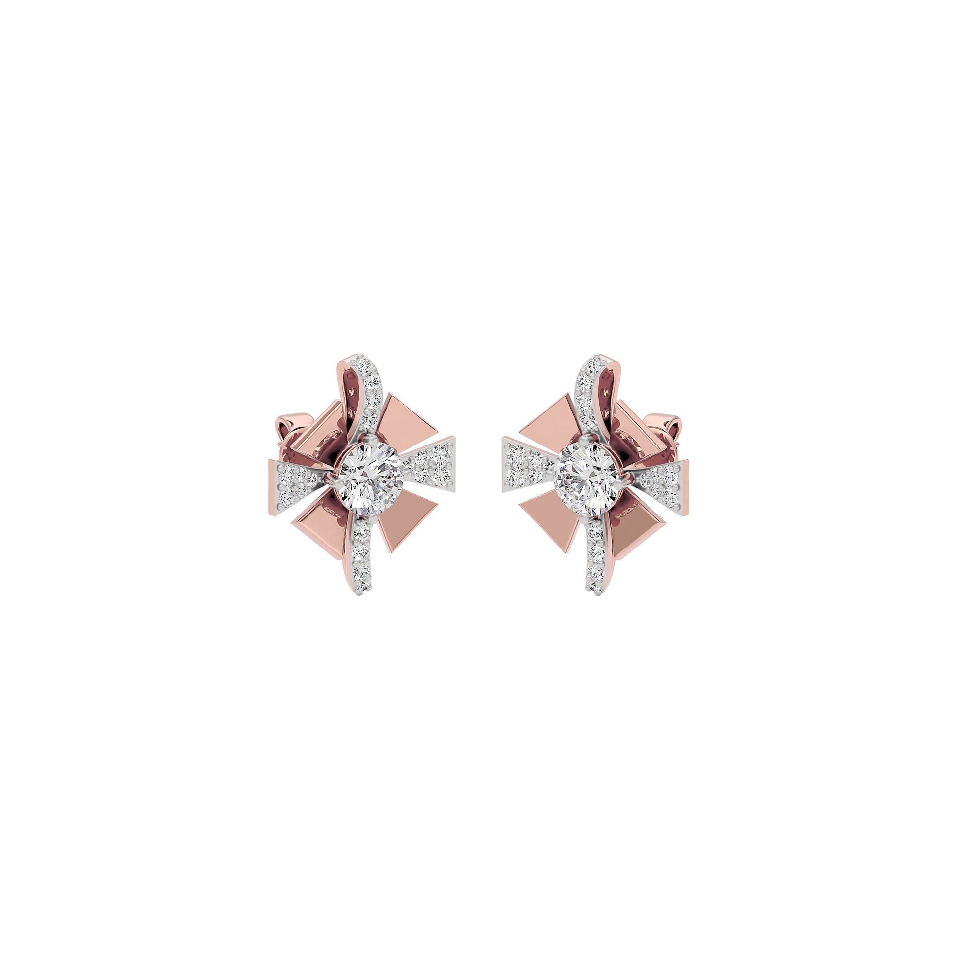 Serene Symphony Diamond Earrings 18 KT / Rose Gold