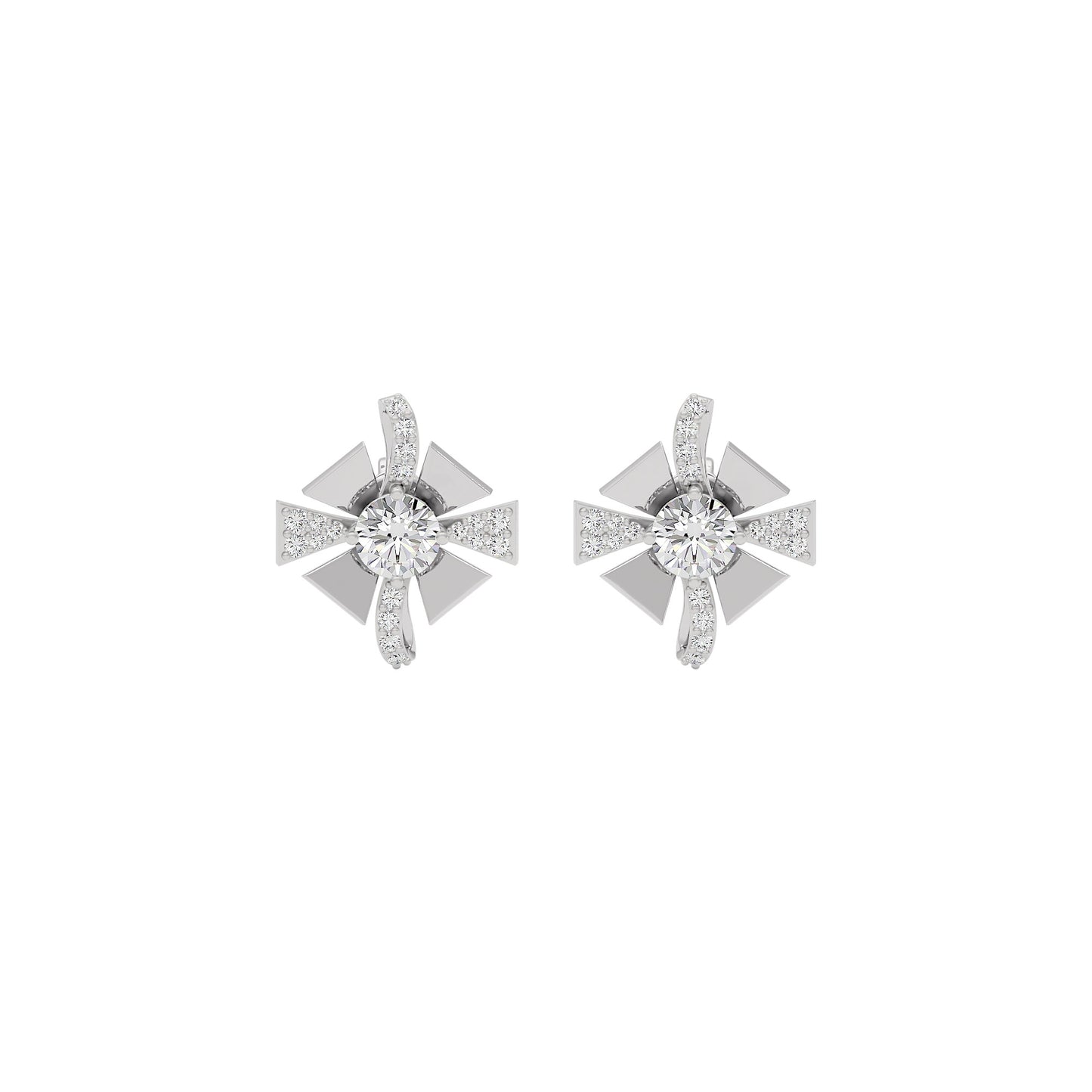 Serene Symphony Diamond Earrings 18 KT / White Gold