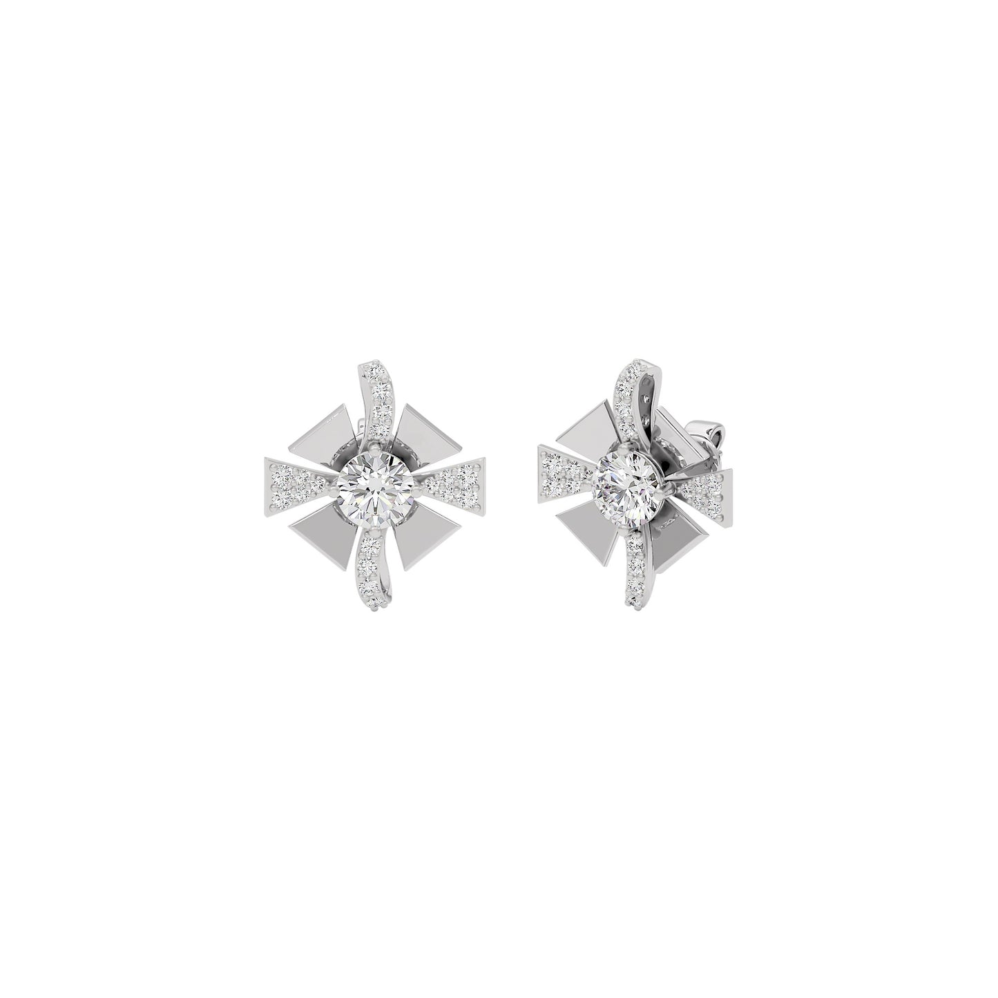 Serene Symphony Diamond Earrings 18 KT / White Gold