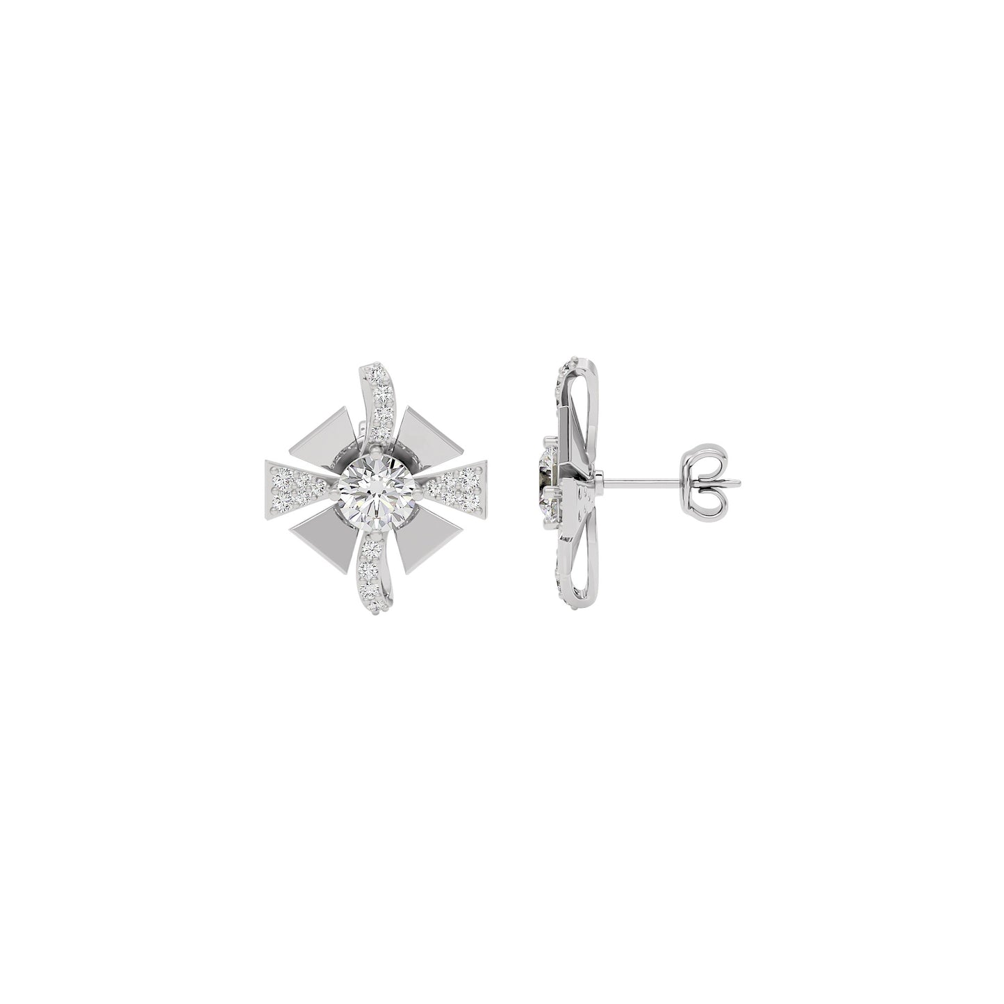 Serene Symphony Diamond Earrings 18 KT / White Gold