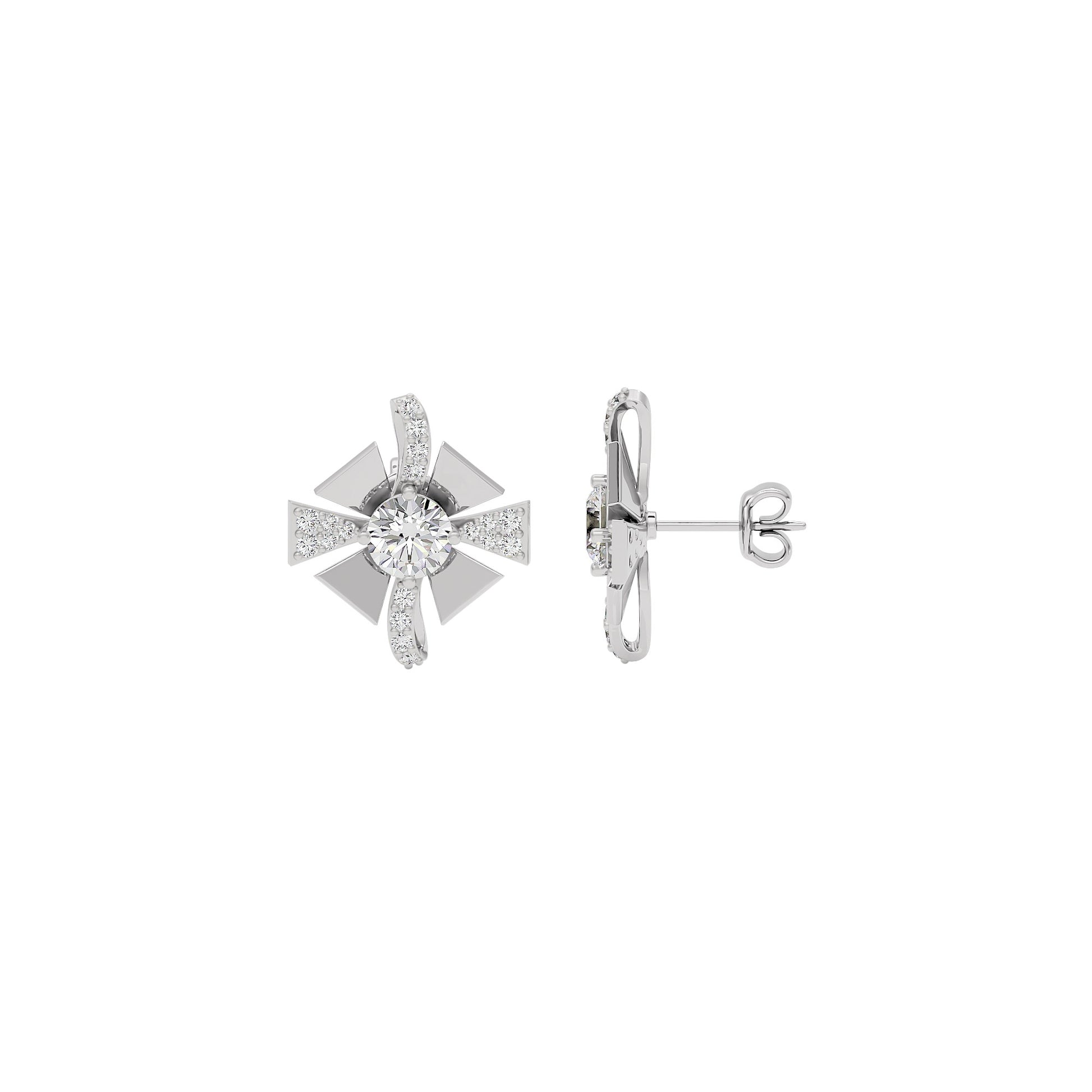 Serene Symphony Diamond Earrings 18 KT / White Gold