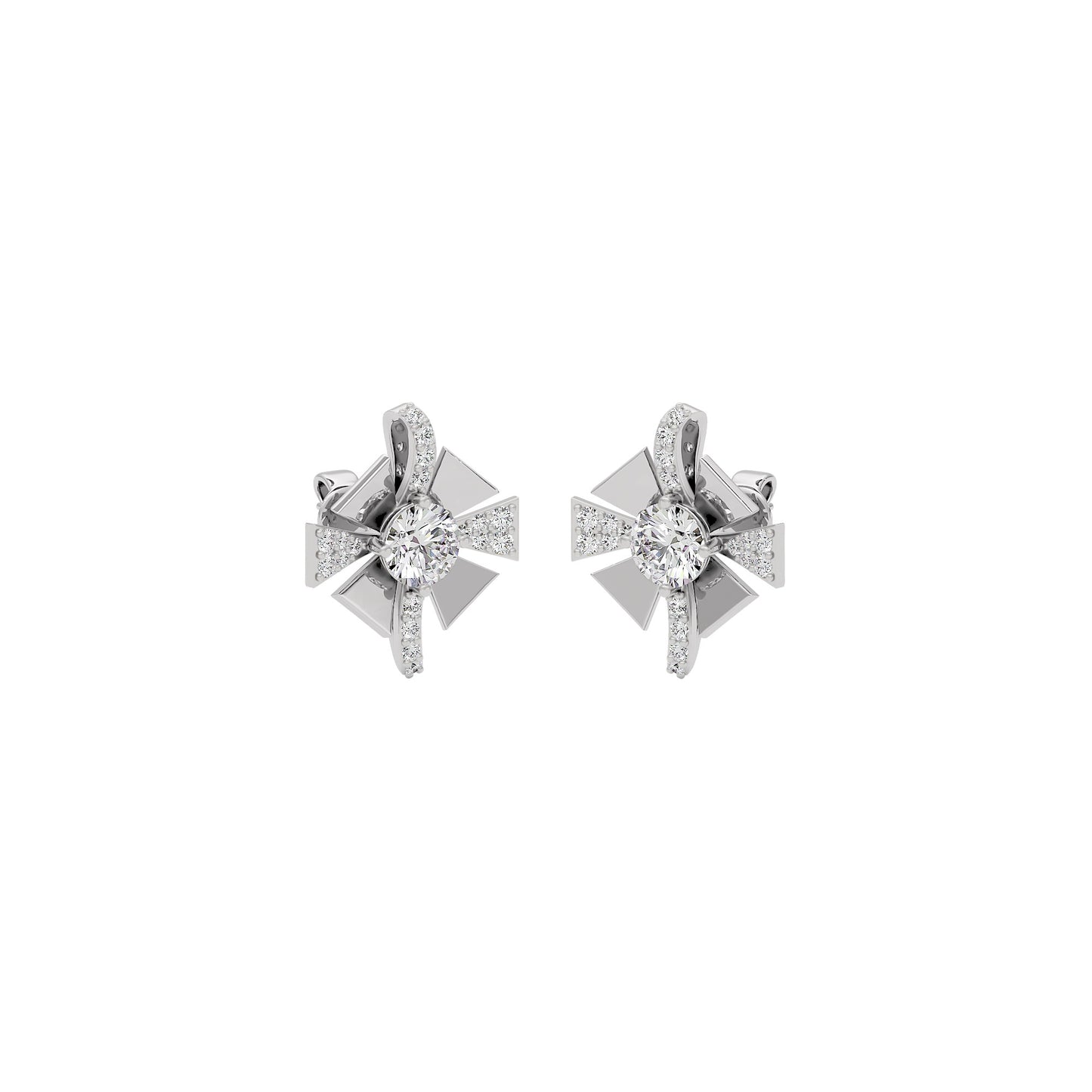 Serene Symphony Diamond Earrings 18 KT / White Gold