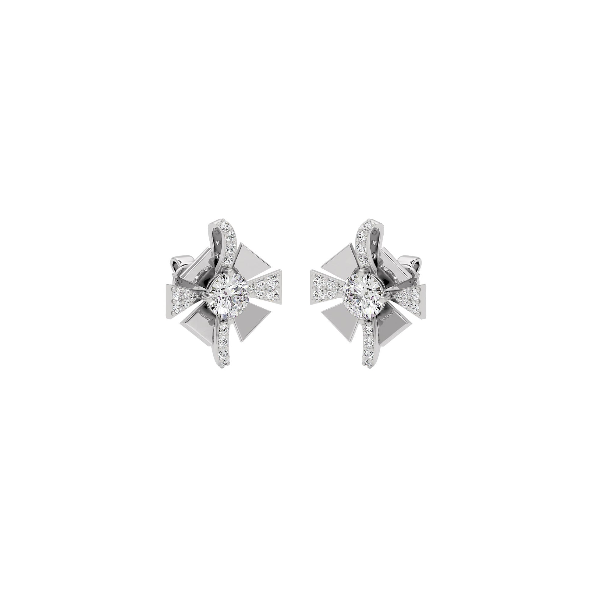 Serene Symphony Diamond Earrings 18 KT / White Gold