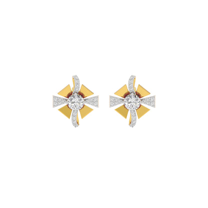 Serene Symphony Diamond Earrings 18 KT / Yellow Gold