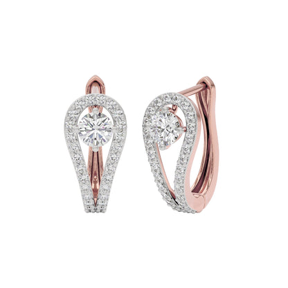Majestic Melody Diamond Earrings 18 KT / Rose Gold