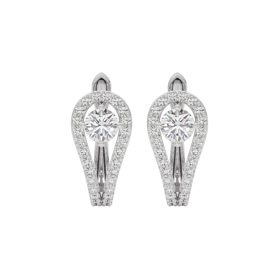 Majestic Melody Diamond Earrings 18 KT / White Gold