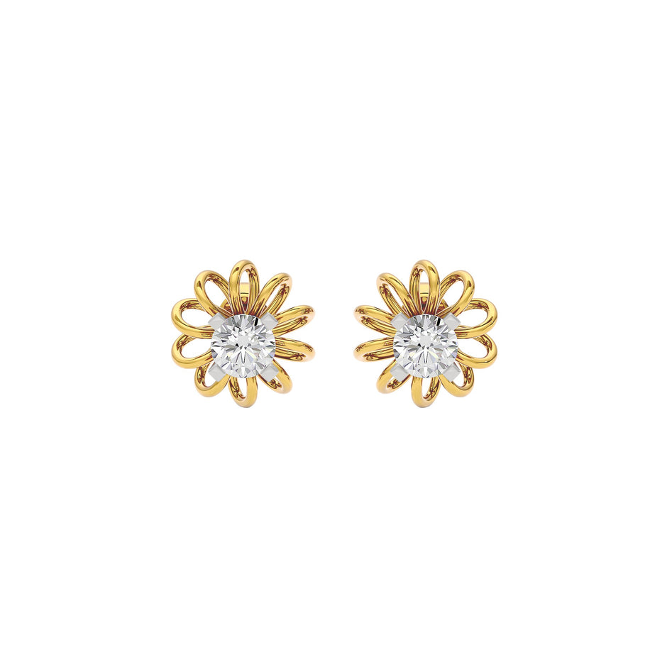 Virtuoso Diamond Earrings 18 KT / Yellow Gold