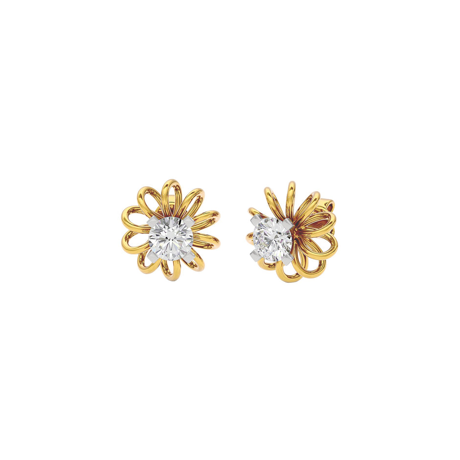 Virtuoso Diamond Earrings 18 KT / Yellow Gold