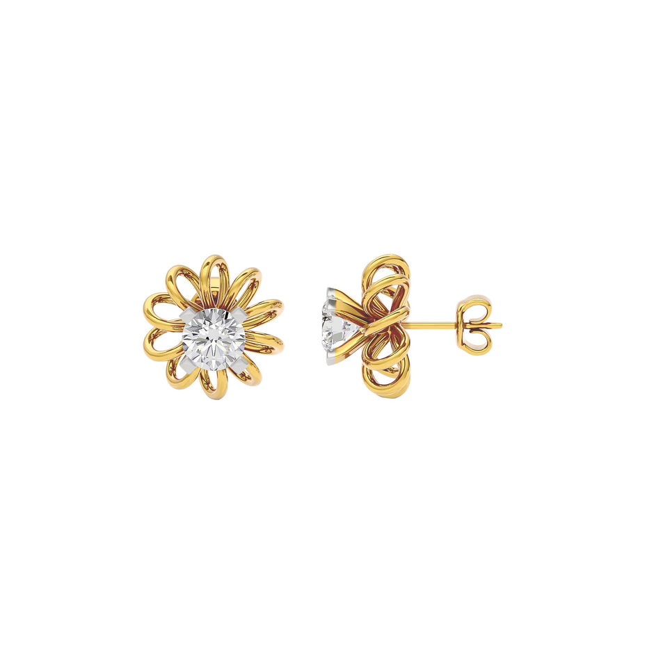 Virtuoso Diamond Earrings 18 KT / Yellow Gold