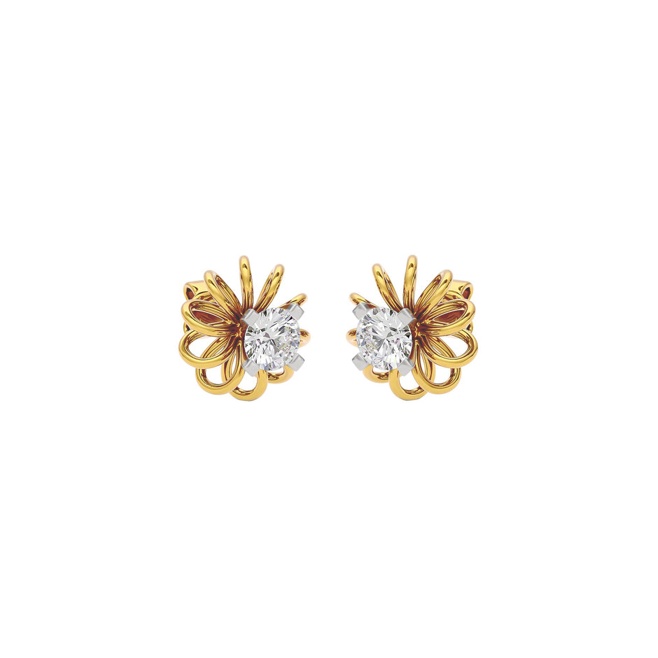 Virtuoso Diamond Earrings 18 KT / Yellow Gold