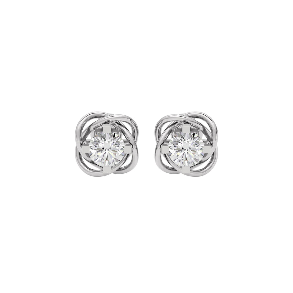 Lustrous Symphony Earrings 18 KT / White Gold