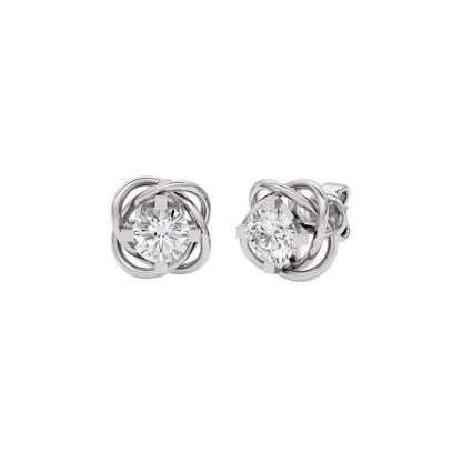 Lustrous Symphony Earrings 18 KT / White Gold