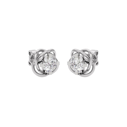 Lustrous Symphony Earrings 18 KT / White Gold