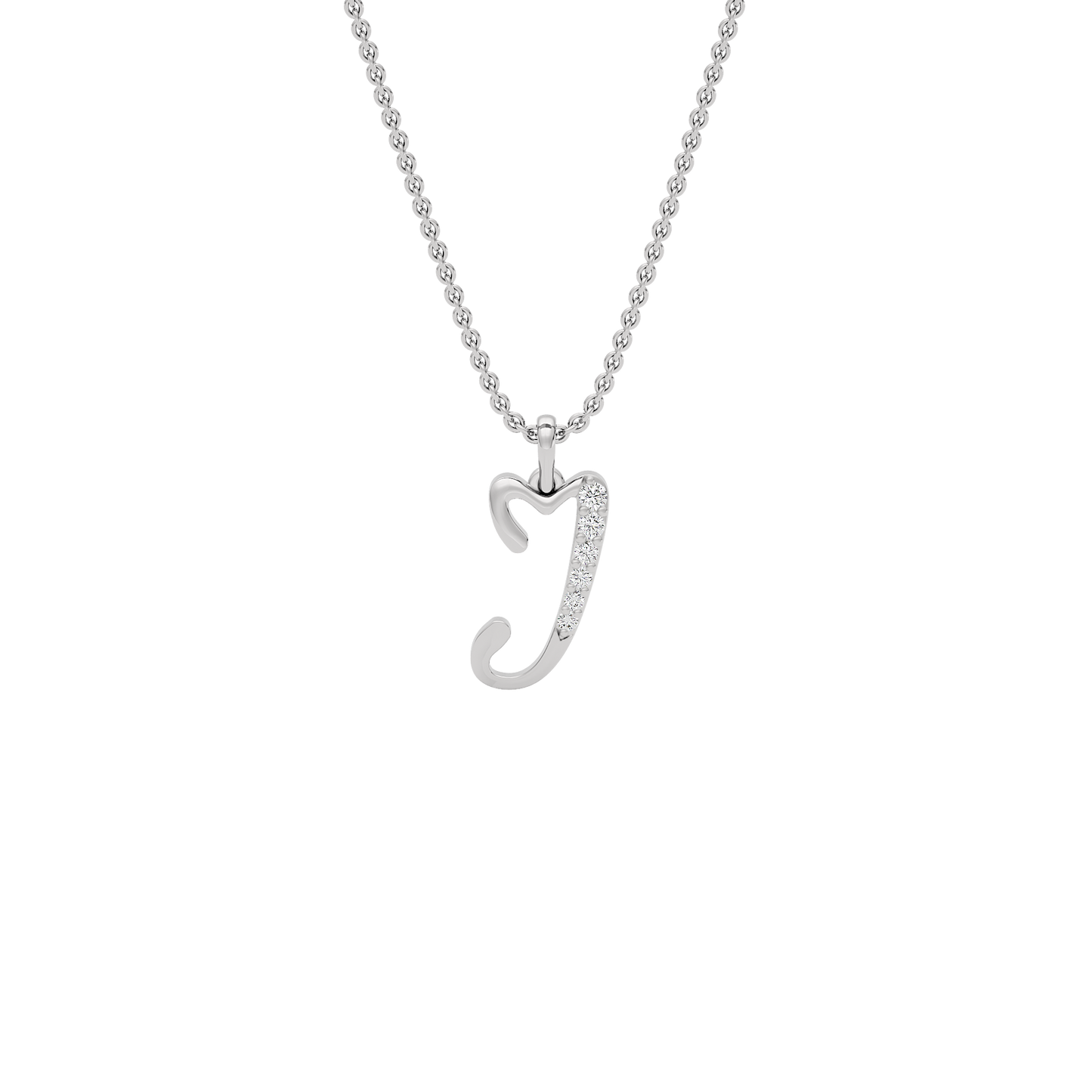 Jubliant ‘J’ Diamond Pendant