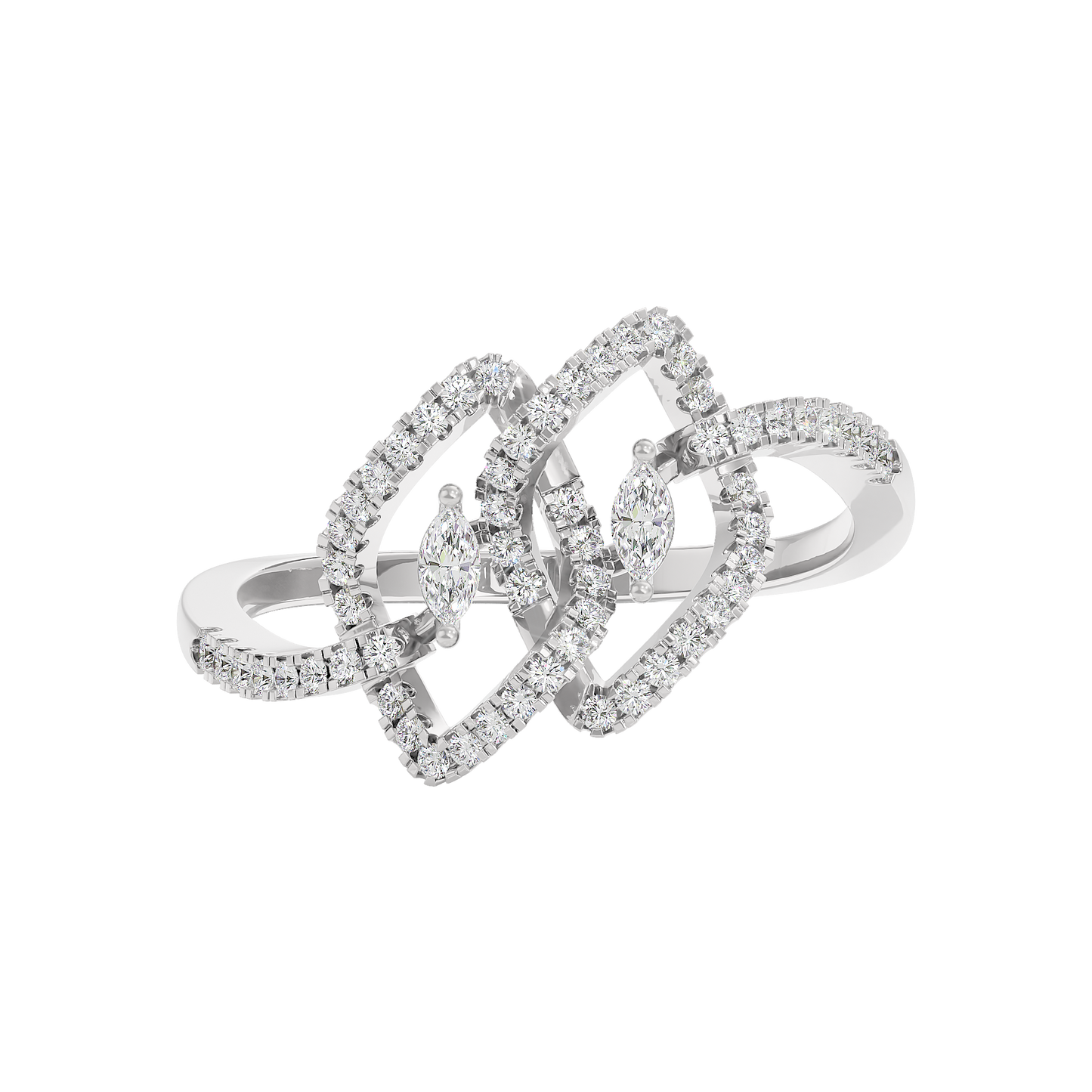 Twin Lustre Diamond Ring