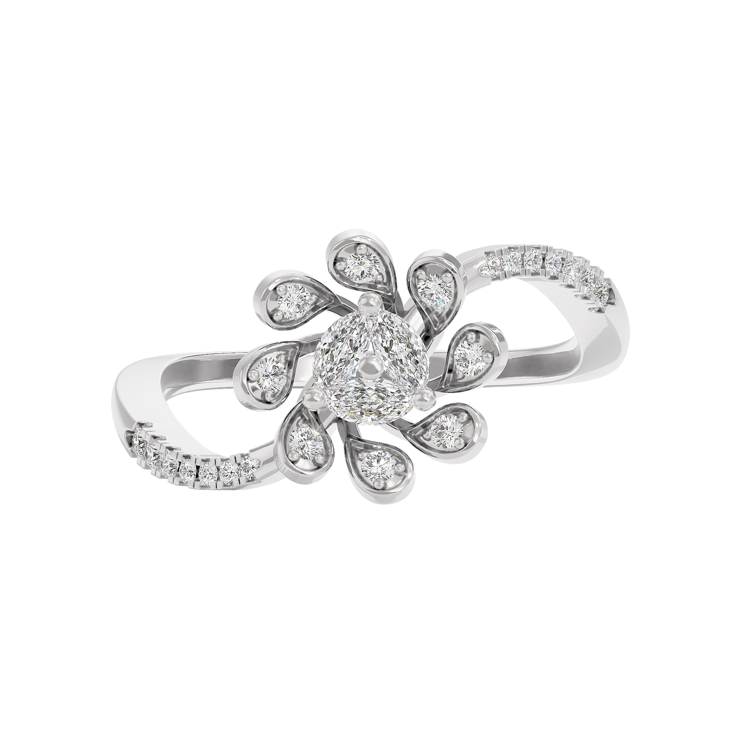 Brilliant Daisy Diamond Ring