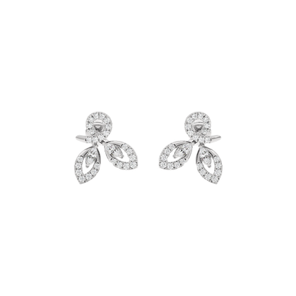 Tri-Petal Shine Diamond Earrings