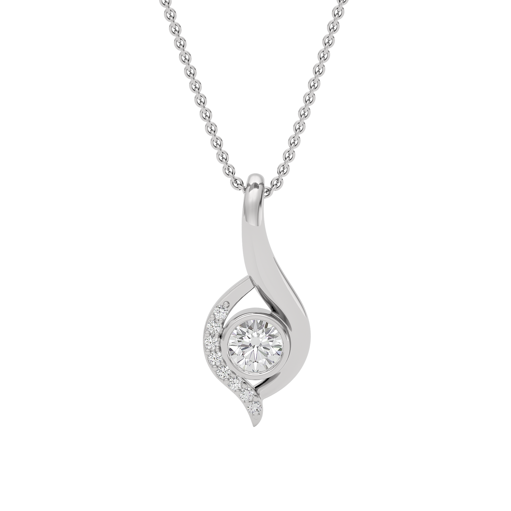 Celestial Crescendo Diamond Pendant