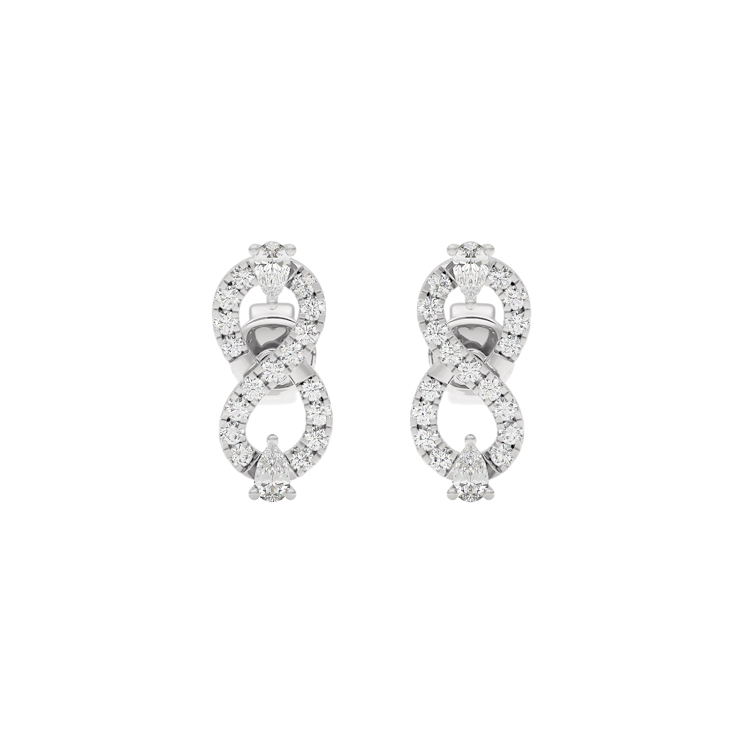 Vivid Eight Diamond Earrings