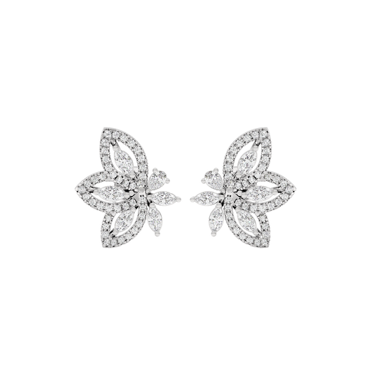 Dazzling Winged Diamond Earrings