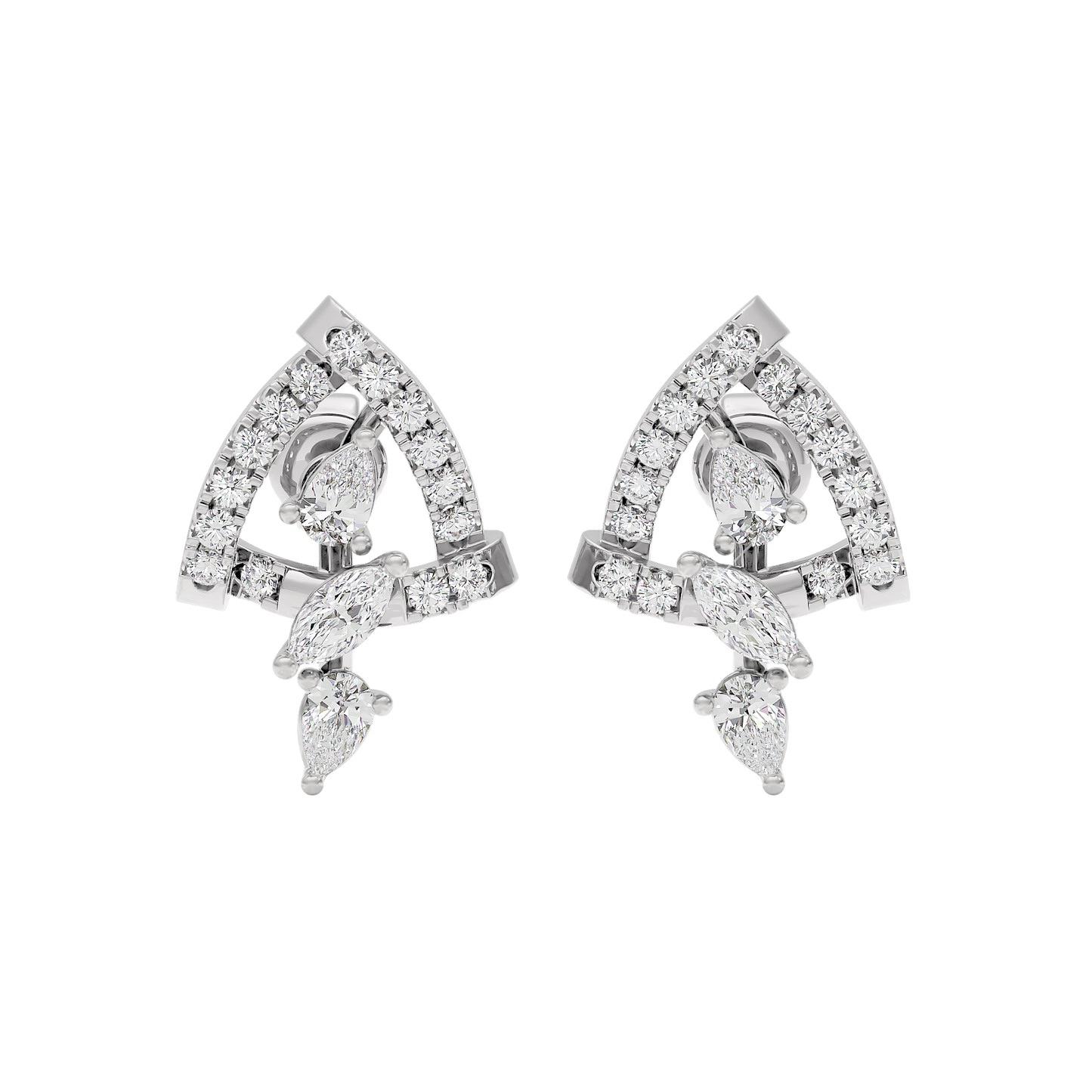 Bold Facet Diamond Earrings