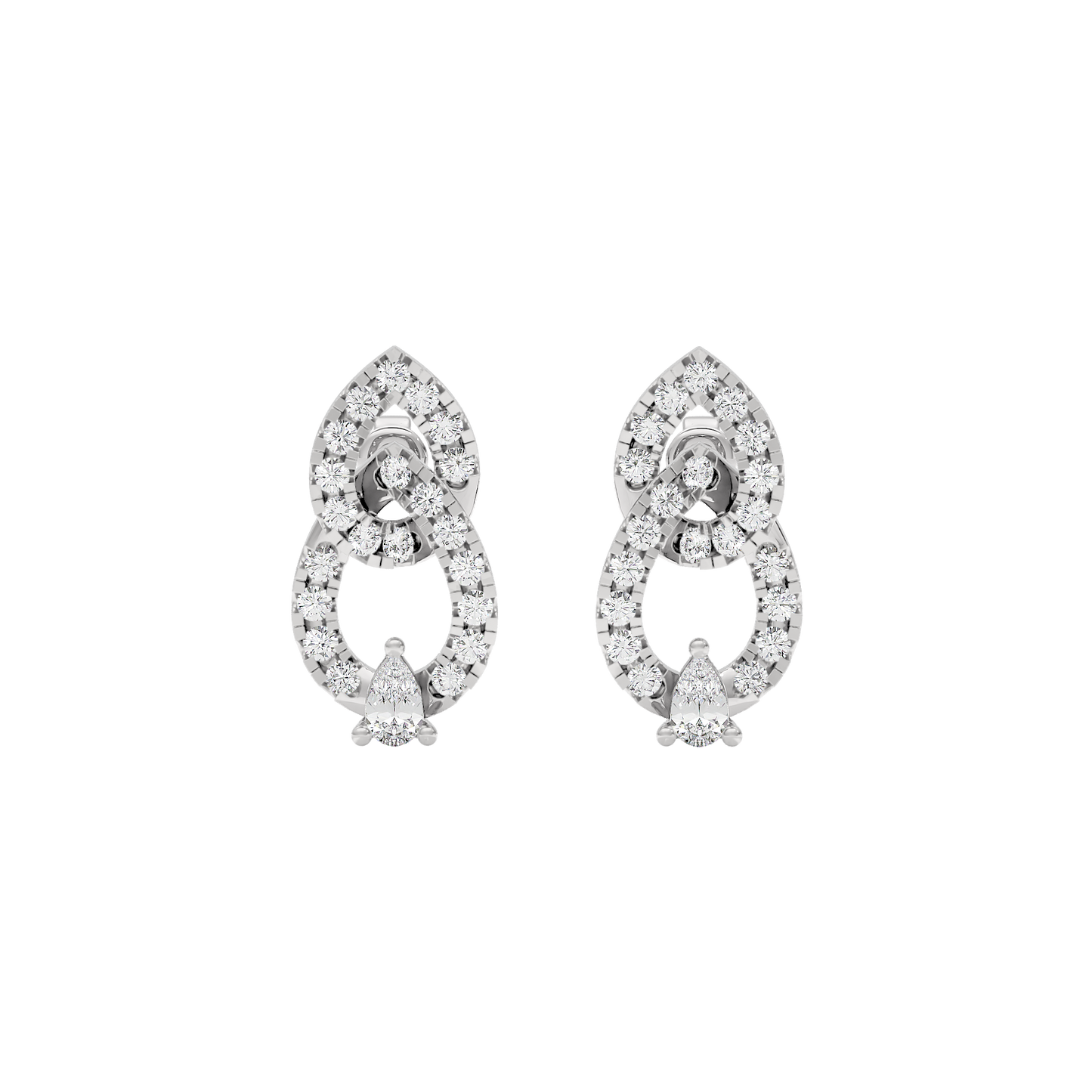 Pear Fusion Diamond Earrings