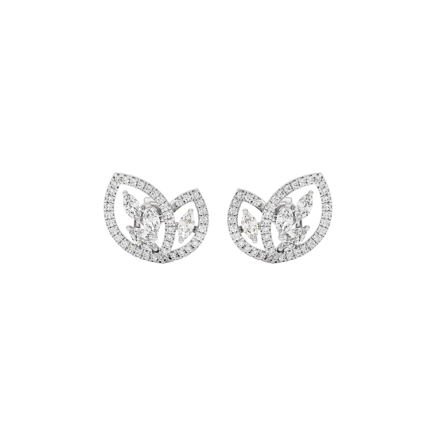 Luxe Petals Diamond Earrings