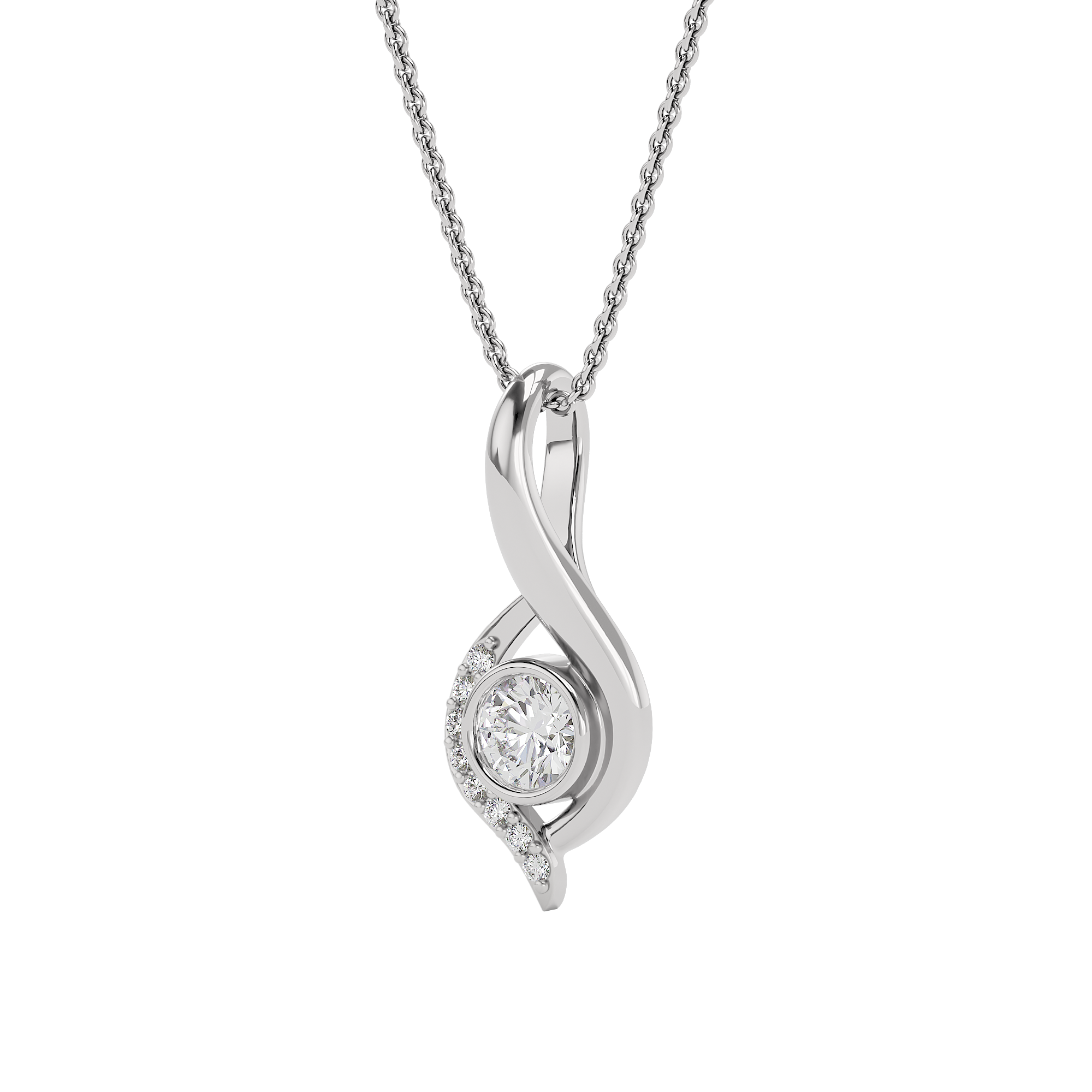 Celestial Crescendo Diamond Pendant