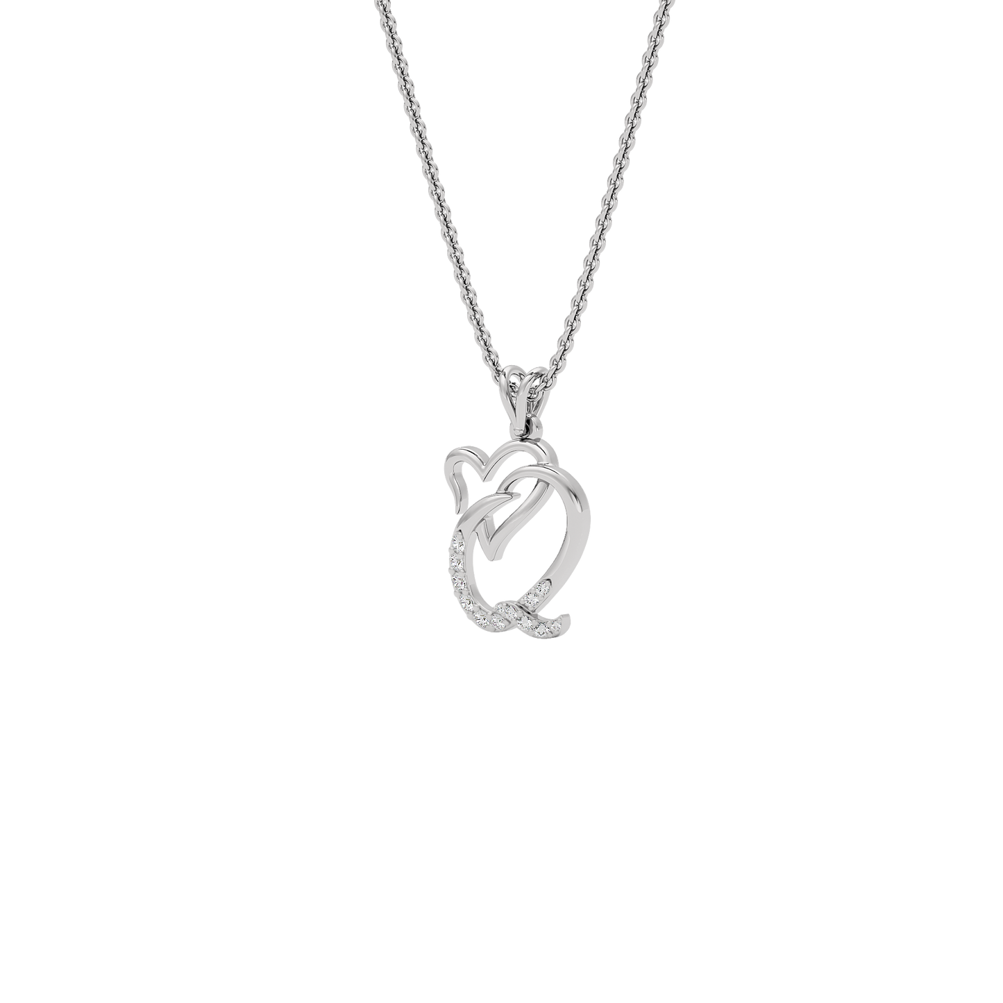 Queen ‘Q’ Diamond Pendant