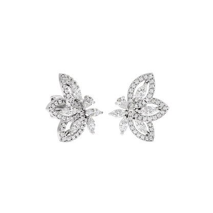 Dazzling Winged Diamond Earrings