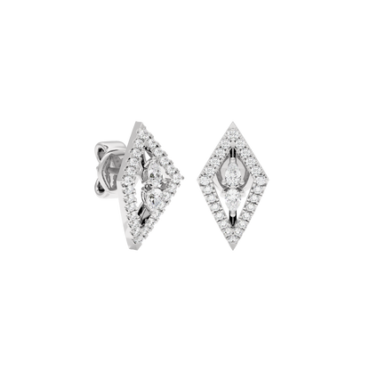 The Apex Two Tone Diamond Earrings