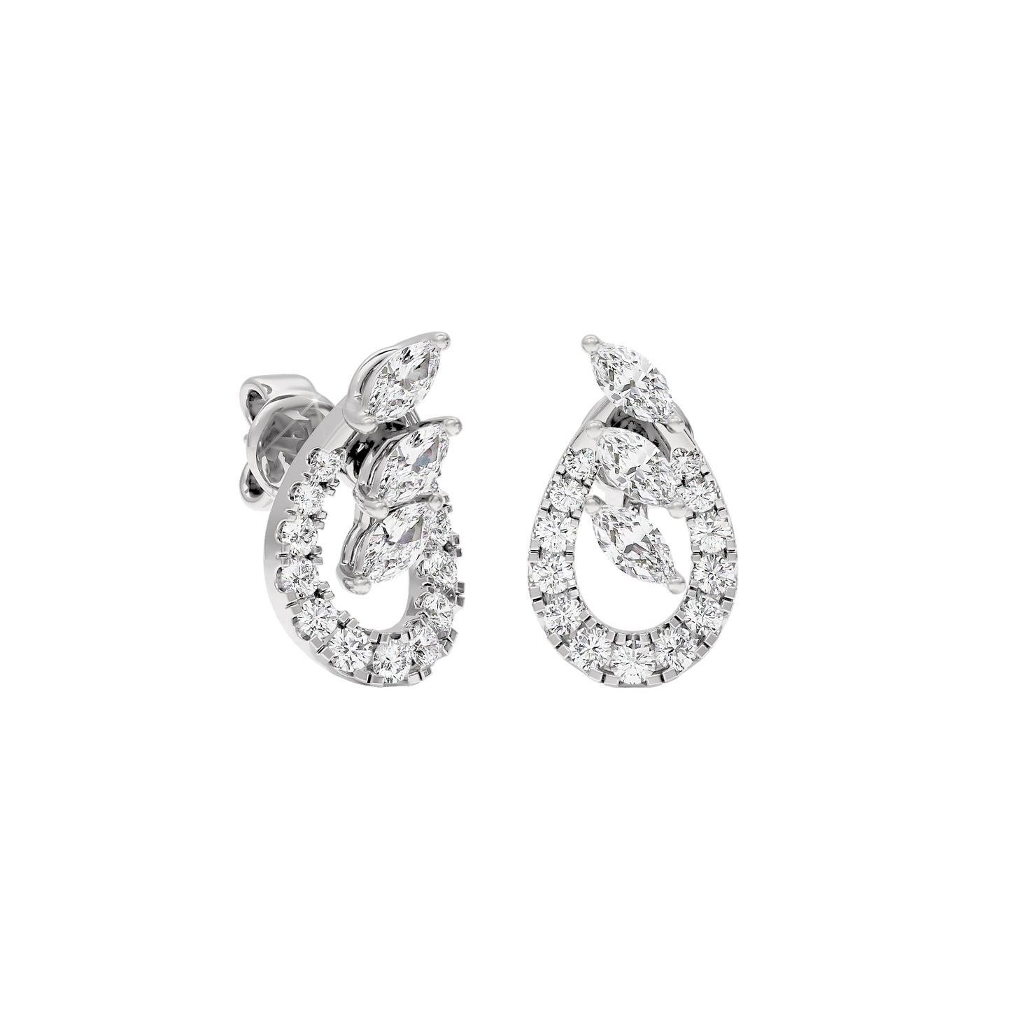 Celestial Pear Diamond Earrings