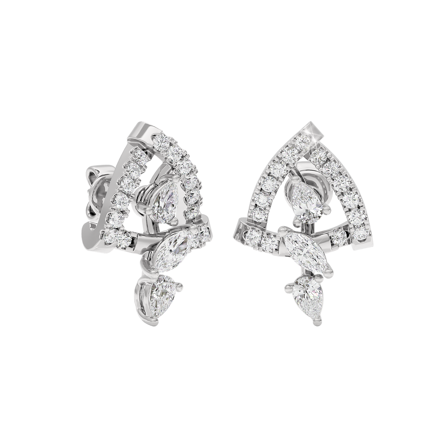 Bold Facet Diamond Earrings