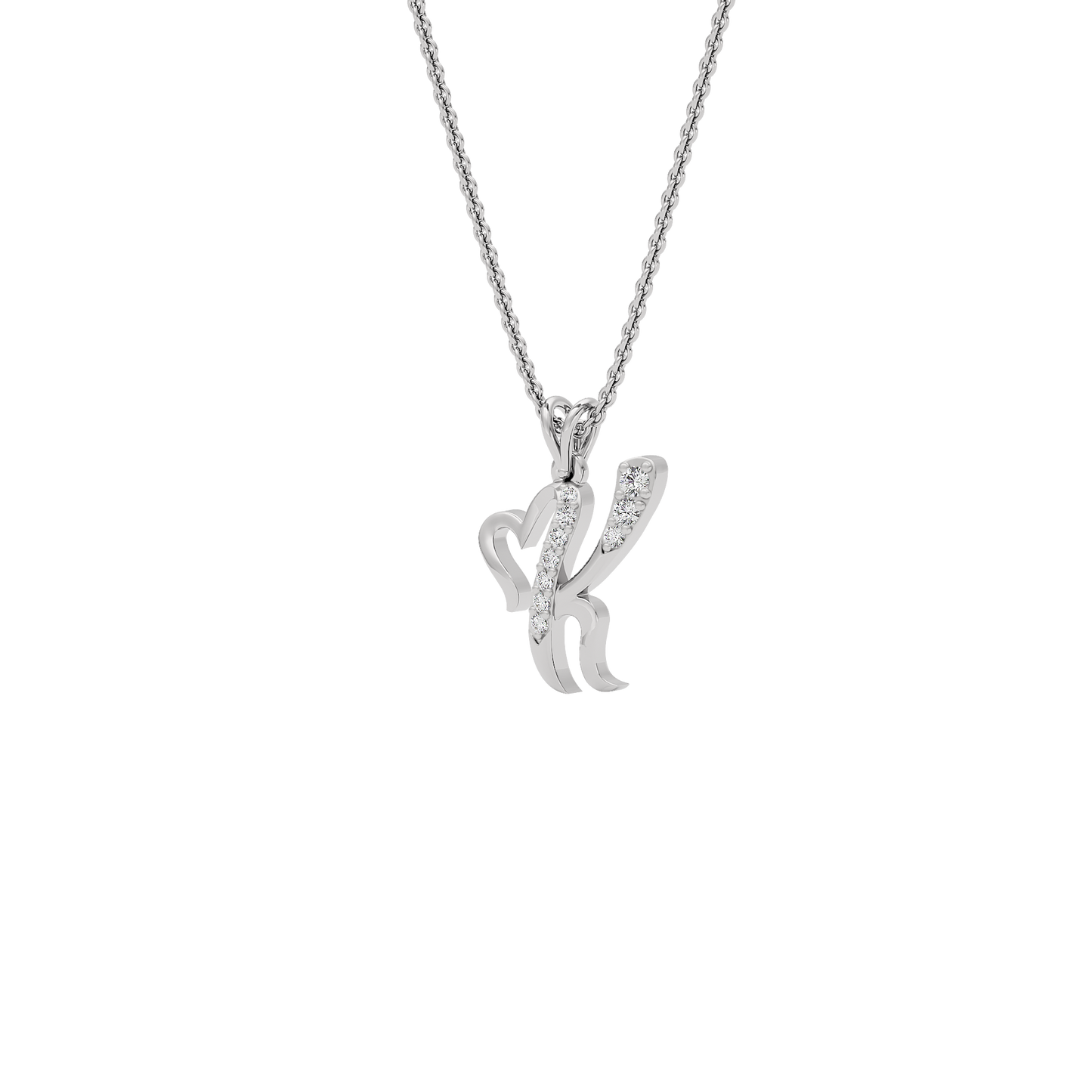 Kissable ‘K’ Diamond Pendant