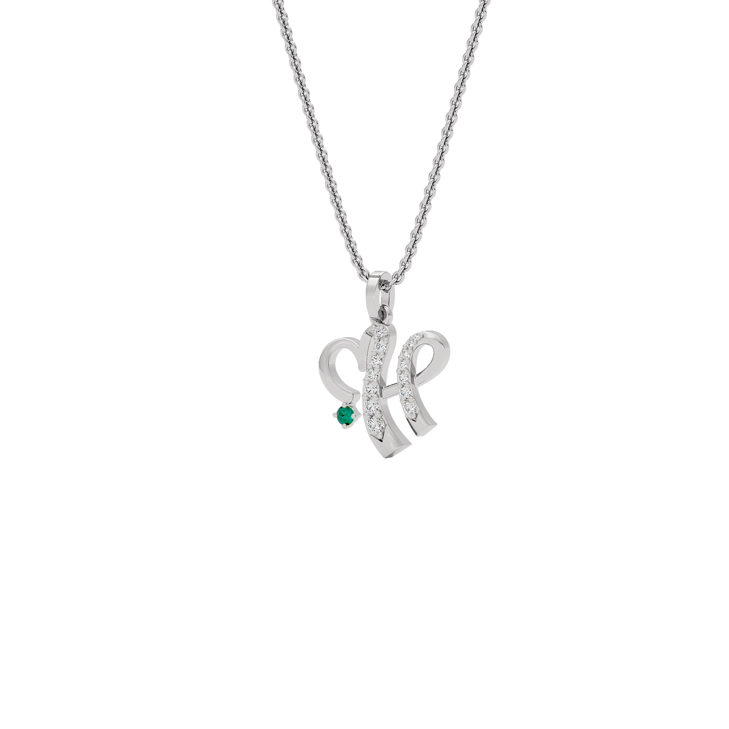 Humor at Heart ‘H’ Diamond Pendant